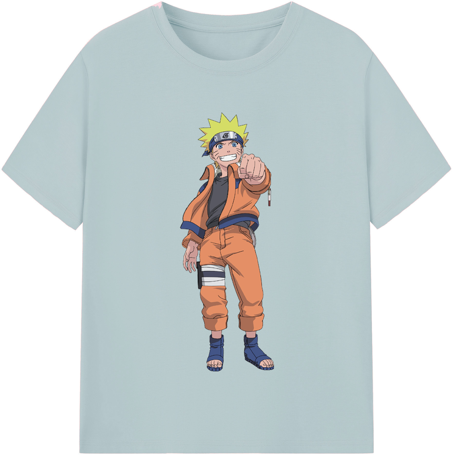 （画像用） NARUTO -ナルト- うずまき ナルト Uzumaki Naruto 綿100％半袖Tシャツ（フロントプリント）